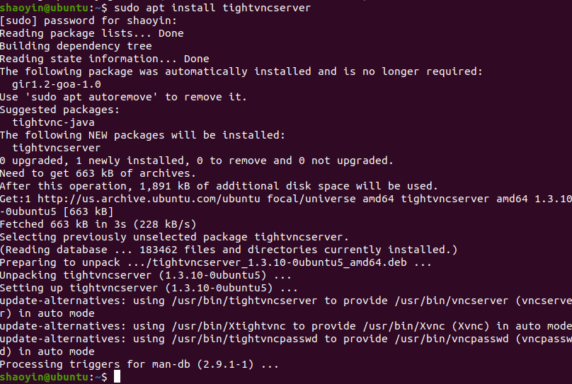 Ubuntu 安装VNC Server的教程